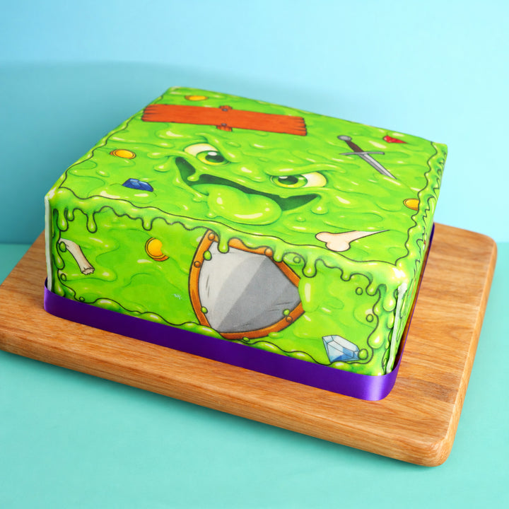 Vierkante Slijmkubus Monstertaart Deluxe