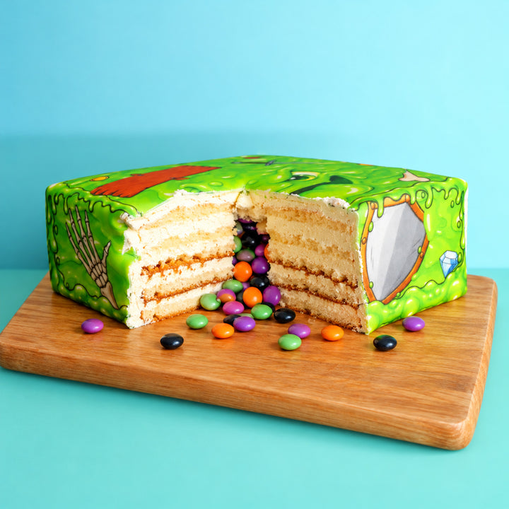 Vierkante Slijmkubus Monstertaart Deluxe