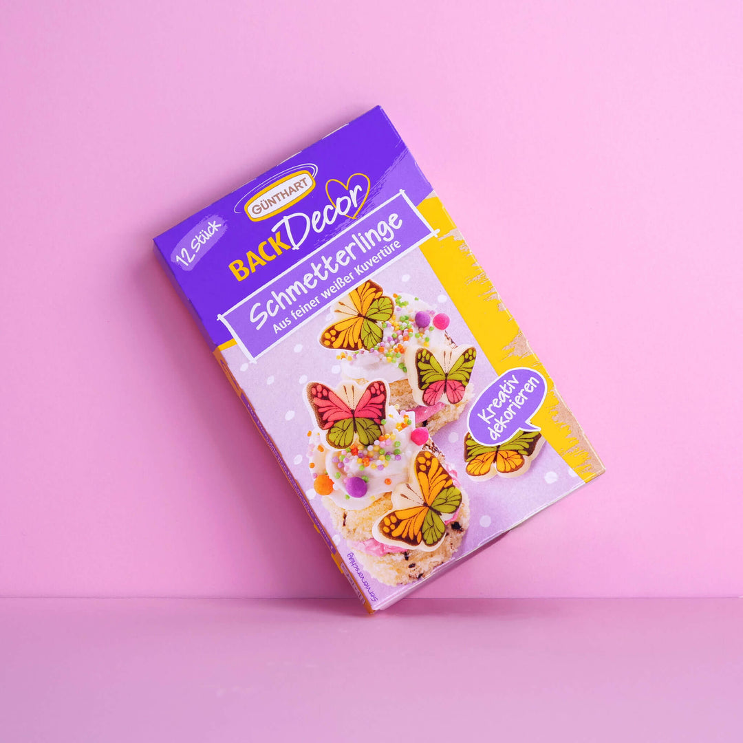 Vlinder-chocoladedecoratie (12 stuks)