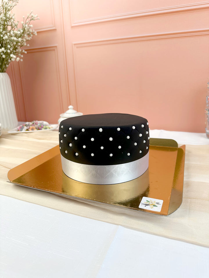 Zwarte luxe Taart - dubbele hoogte