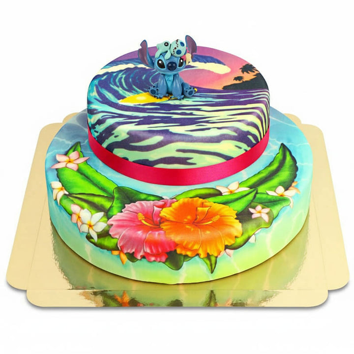 Stitch® op een 2-tier surfer taart