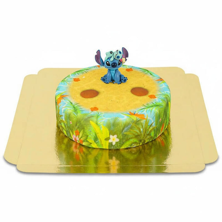 Stitch® op tropische strand taart