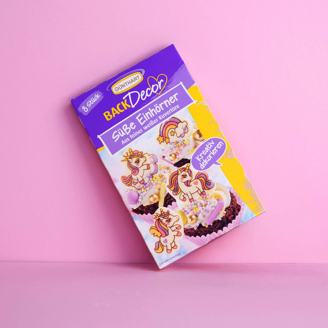 Schattige eenhoorn-chocoladedecoratie (8 stuks)