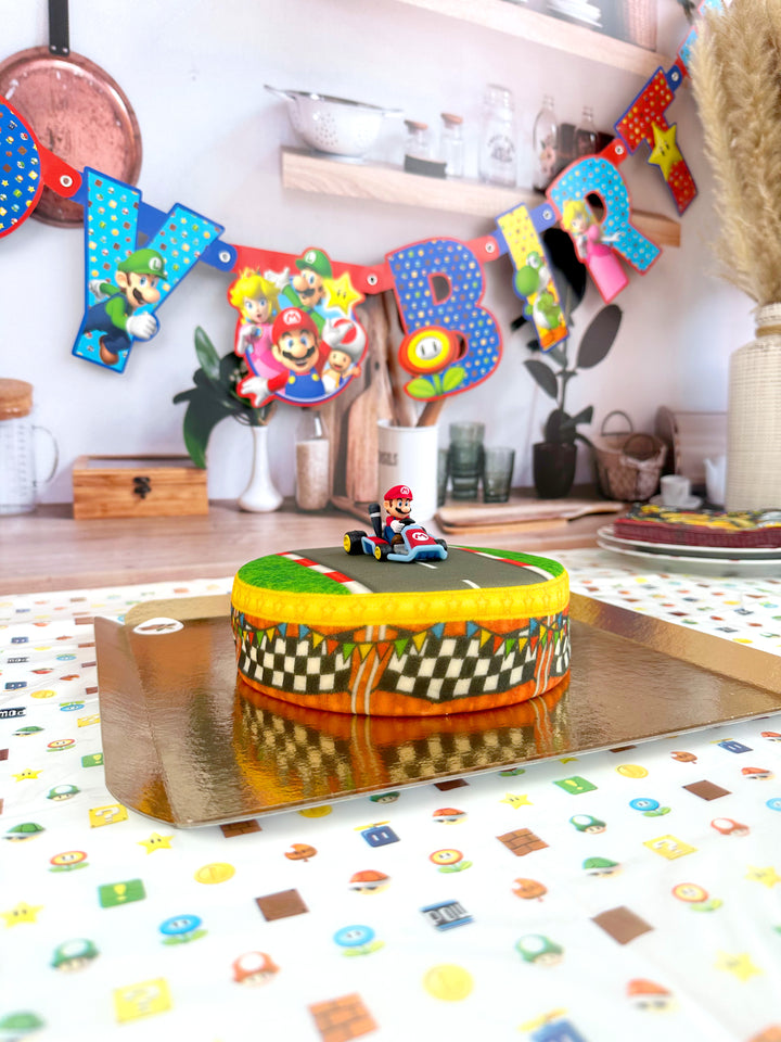 Mario Kart® op graslandbaan taart