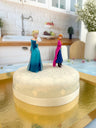Frozen® Anna® & Elsa® op sneeuwvlok taart