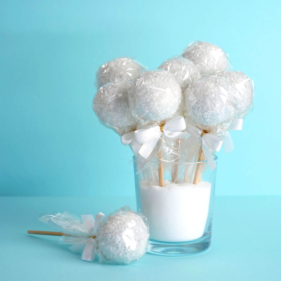 Witte kristallen Cake-Pops (12 stuks)
