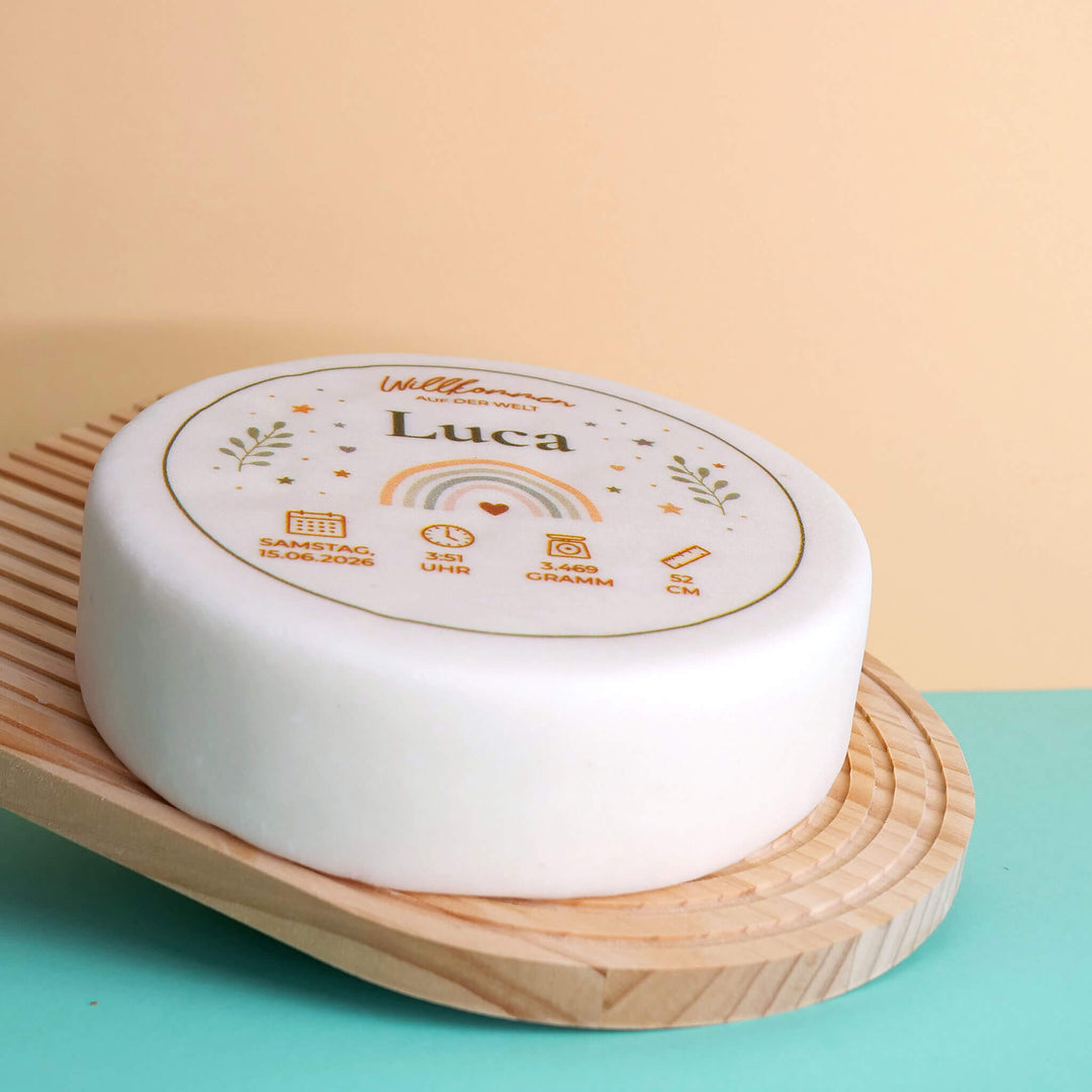 Welkom Baby-taart Beige