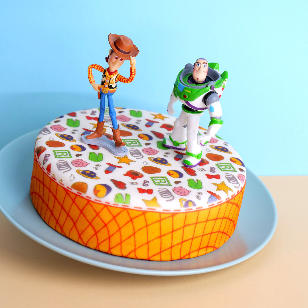 Cowboy Woody® & Buzz Lightyear® op speelgoedtaart