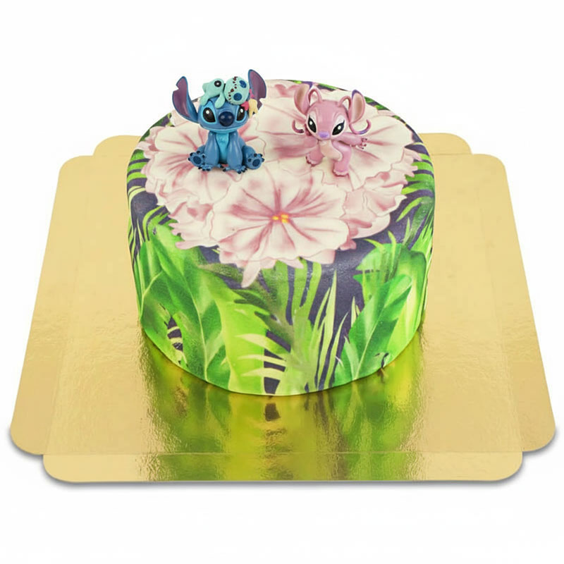 Angel & Stitch® op tropische Deluxe-taart