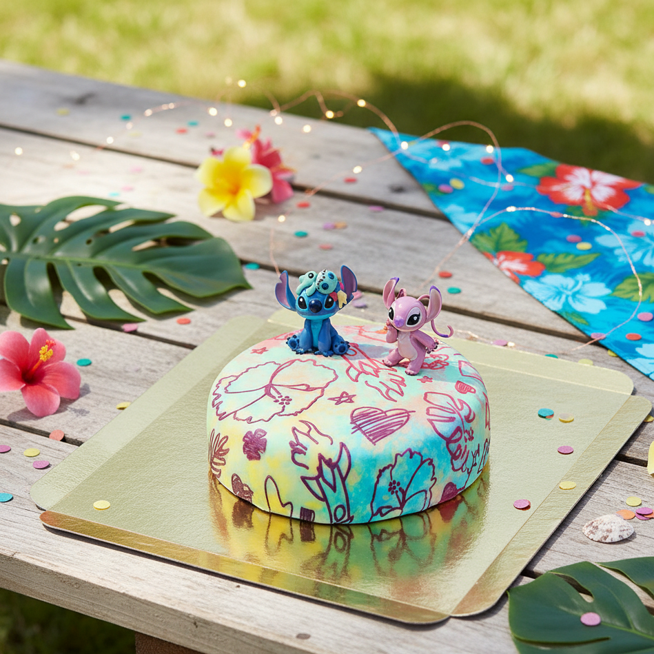 Angel & Stitch® op taart