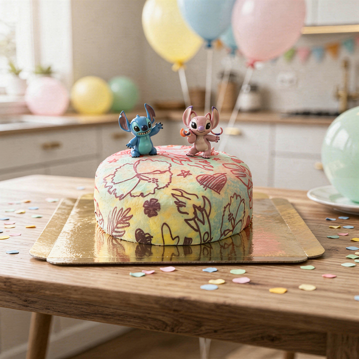 Angel & Stitch® op taart