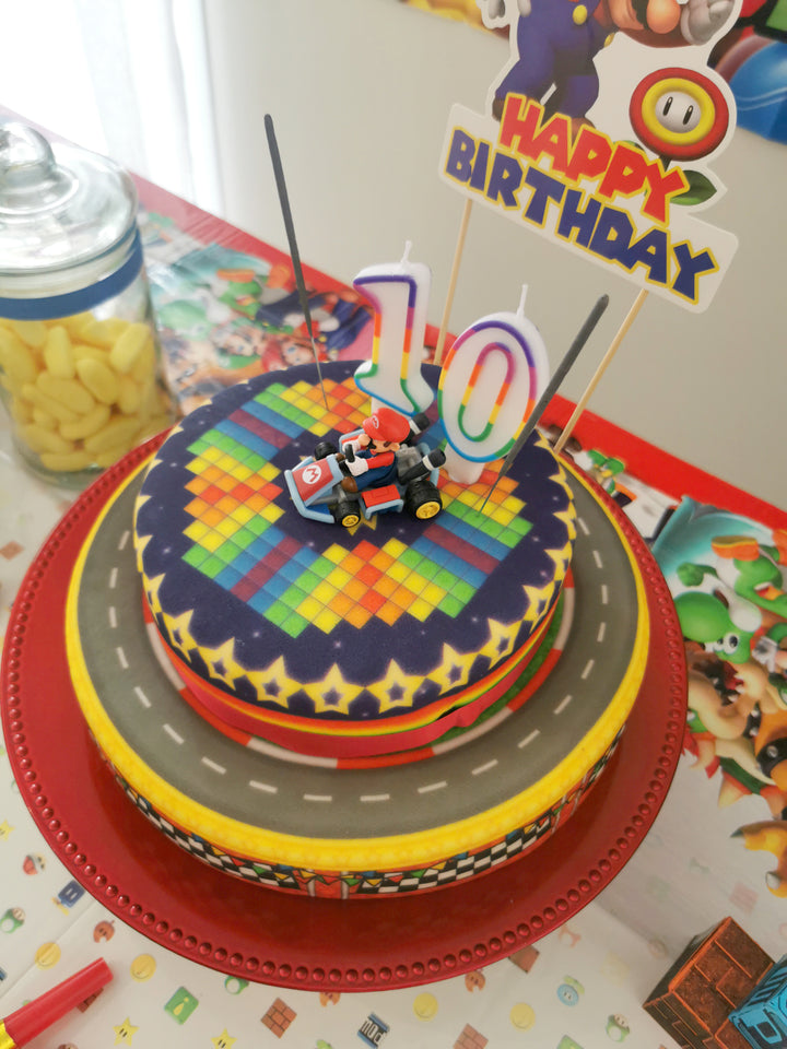 Mario Kart® op wereldbaan twee lagen taart
