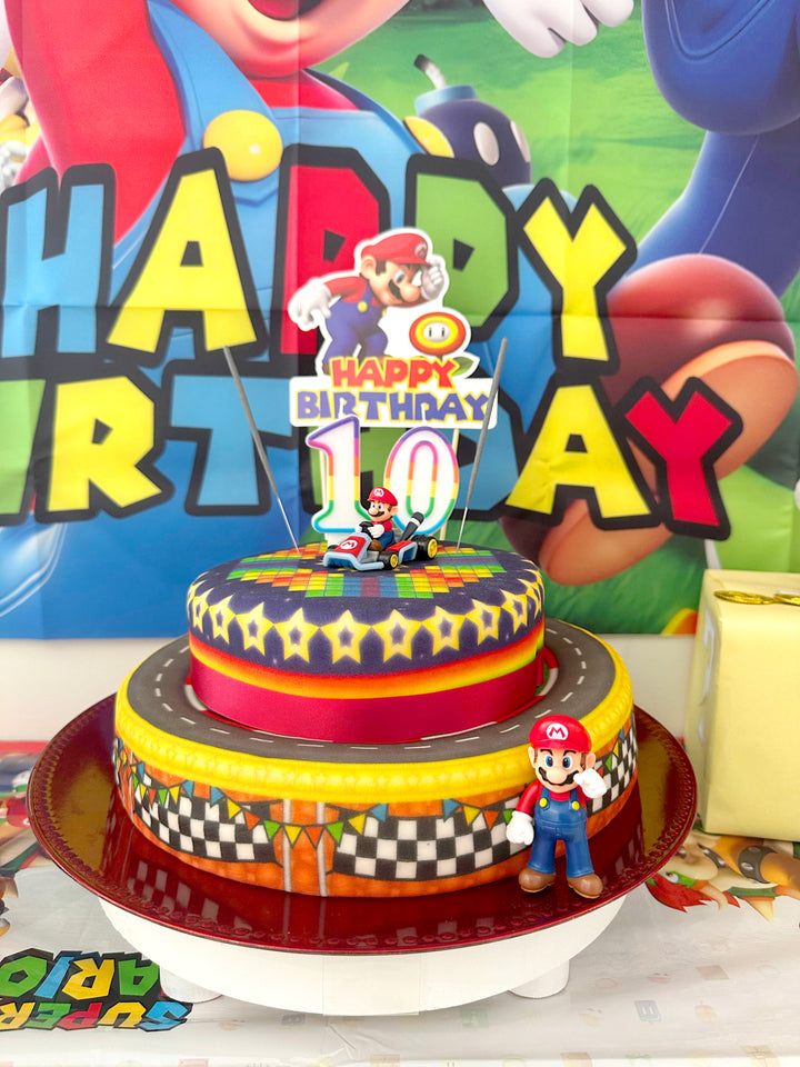 Mario Kart® op wereldbaan twee lagen taart