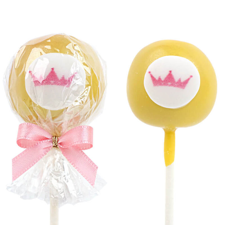 Effen gekleurde cake pops met logo (12 stuks)