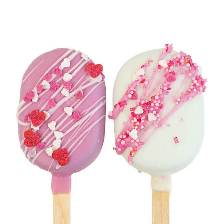 Love cake-popsicle met hartjesconfetti (10 stuks)
