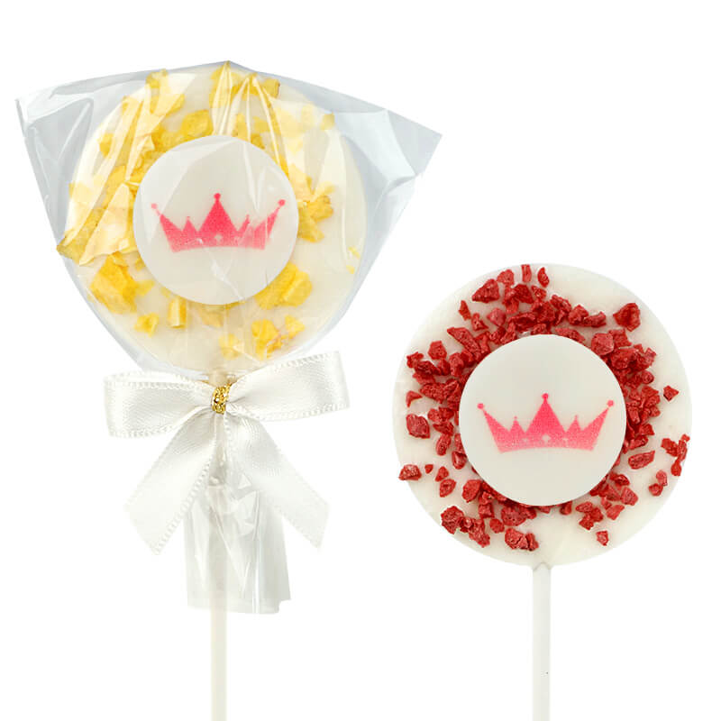Vita lolly's met aardbei- en sinaappelcrisp met logo (10 stuks)