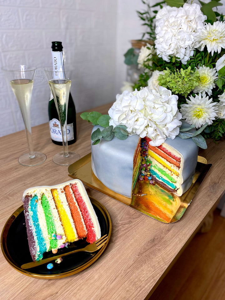 Luxe taart van Marmerpatroon – dubbele hoogte