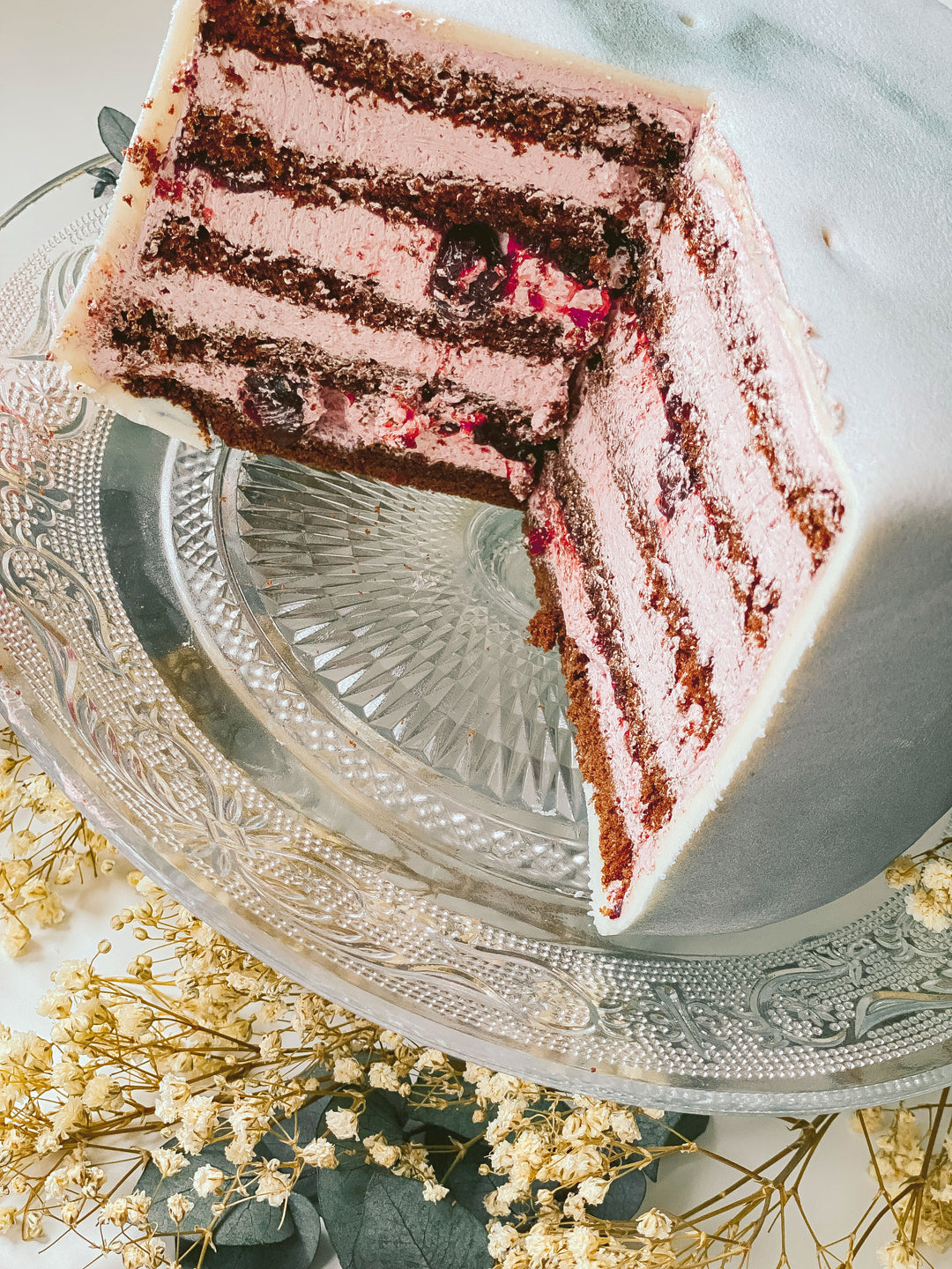 Luxe taart van Marmerpatroon – dubbele hoogte