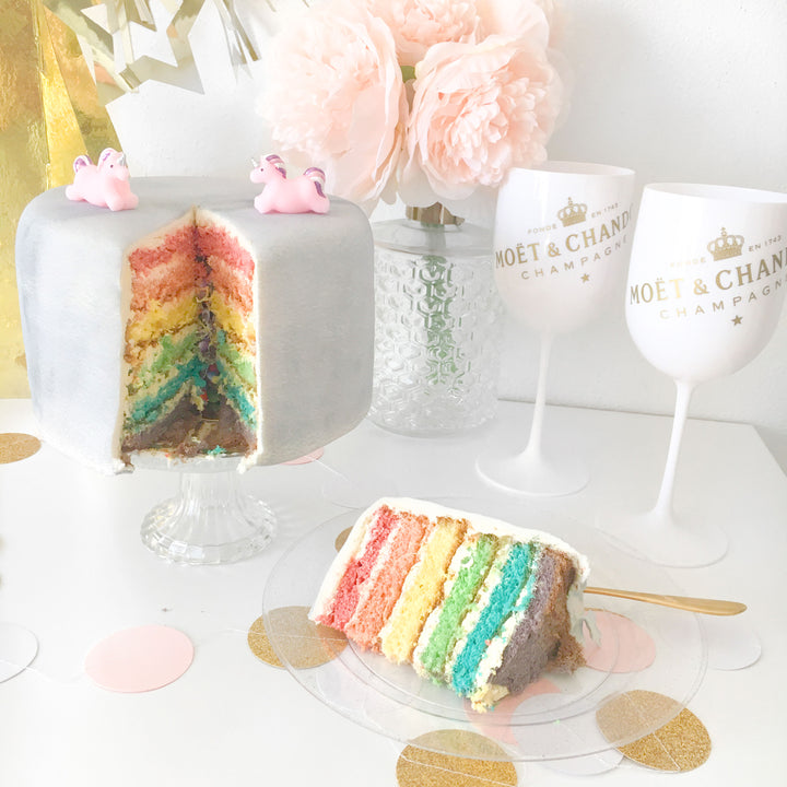 Luxe taart van Marmerpatroon – dubbele hoogte