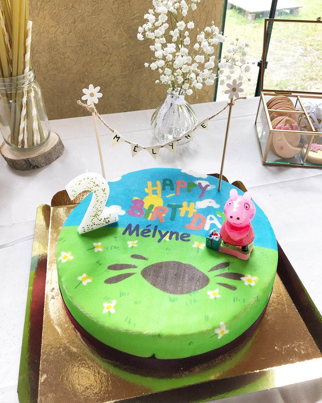 Peppa Pig® op verjaardagstaart 