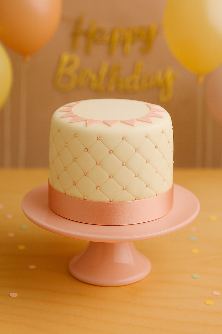 Happy birthday luxe roze taart - Dubbele hoogte
