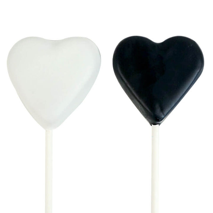 Hartvormige cake pops met lichte en donkere chocolade 