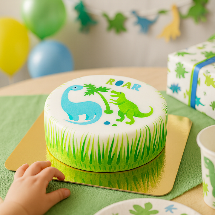 Kleine dinosaurus taart