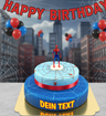 Spider-Man® op twee-verdiepingen spinnenwebtaart met lint