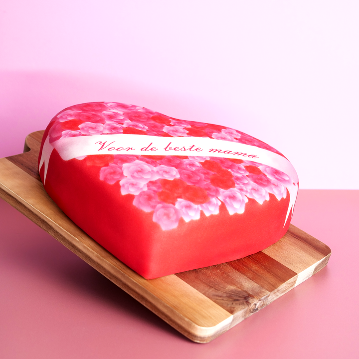 Voor de beste Mama taart in hartvorm 