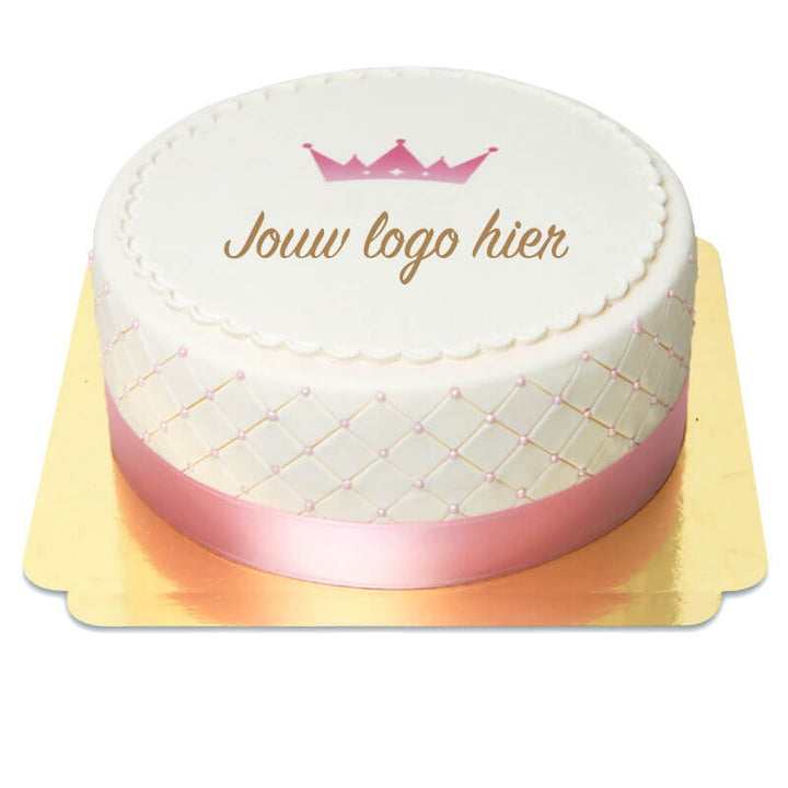 Luxe logo-taart - dubbele hoogte