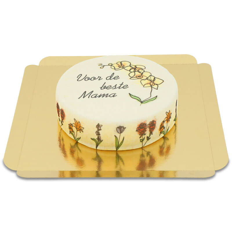 Bloementaart "Voor de beste mama"