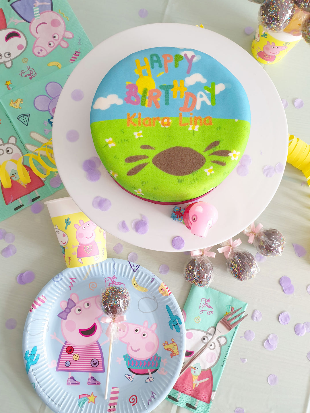 Peppa Pig® op verjaardagstaart 