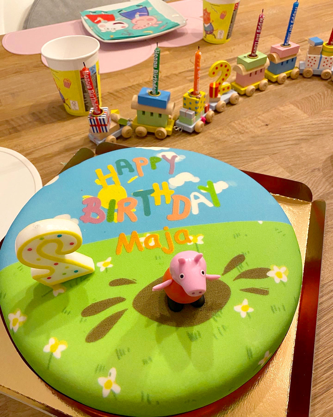 Peppa Pig® op verjaardagstaart 