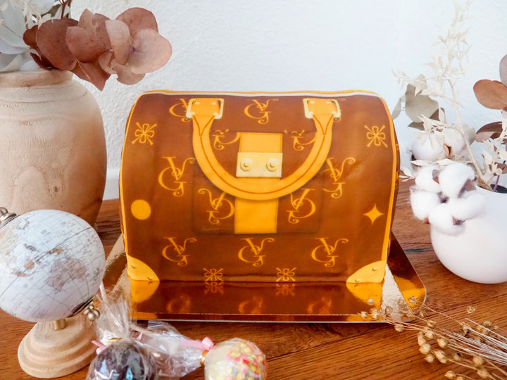 Handtassen taart VG, bruin met beige details 