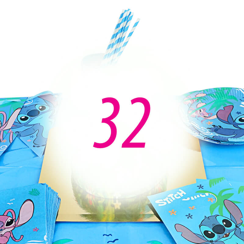 Stitch® Feestset voor 32 personen - zonder taart