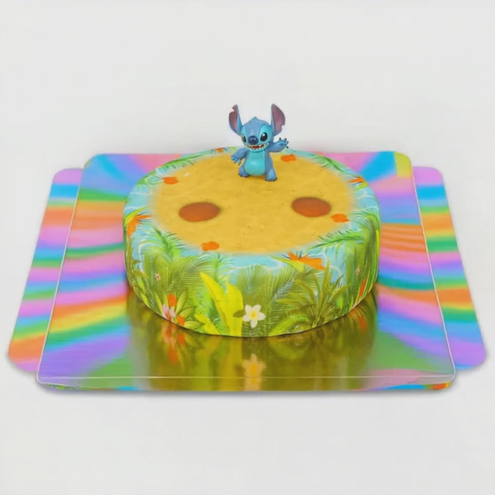 Stitch® op tropische strand taart