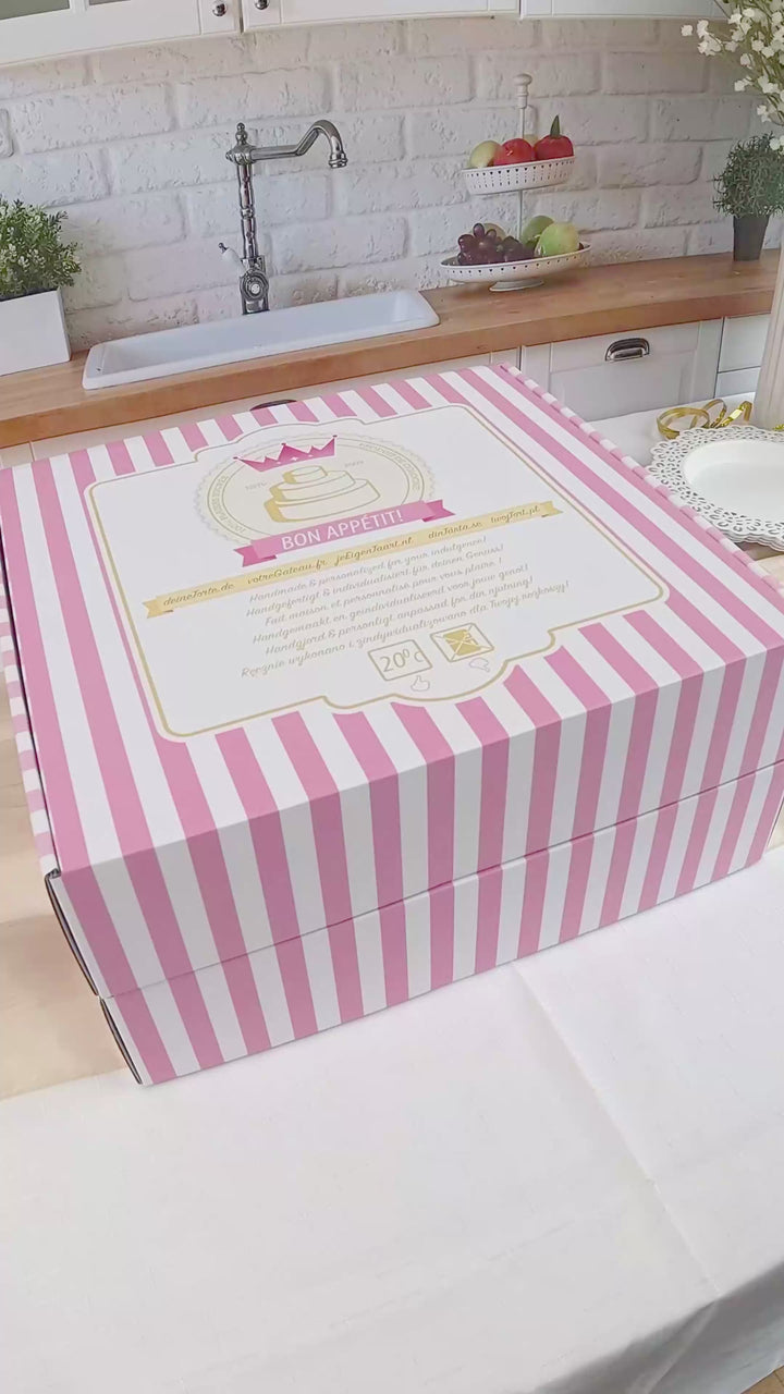  Witte 2-verdiepingen taart met taartenlint