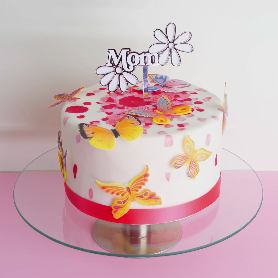 Luxe Moederdagtaart met taarttopper