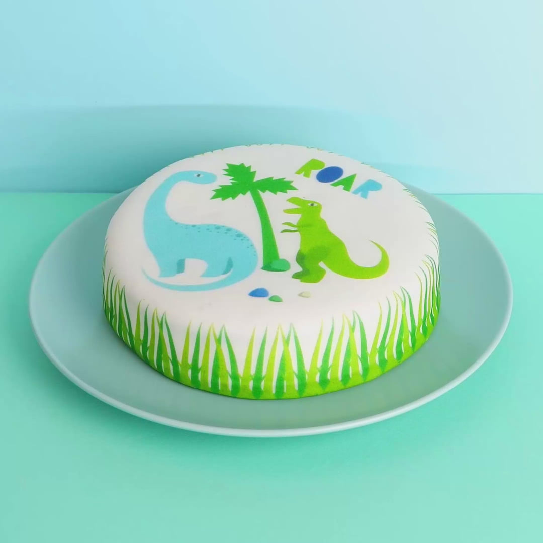Kleine dinosaurus taart