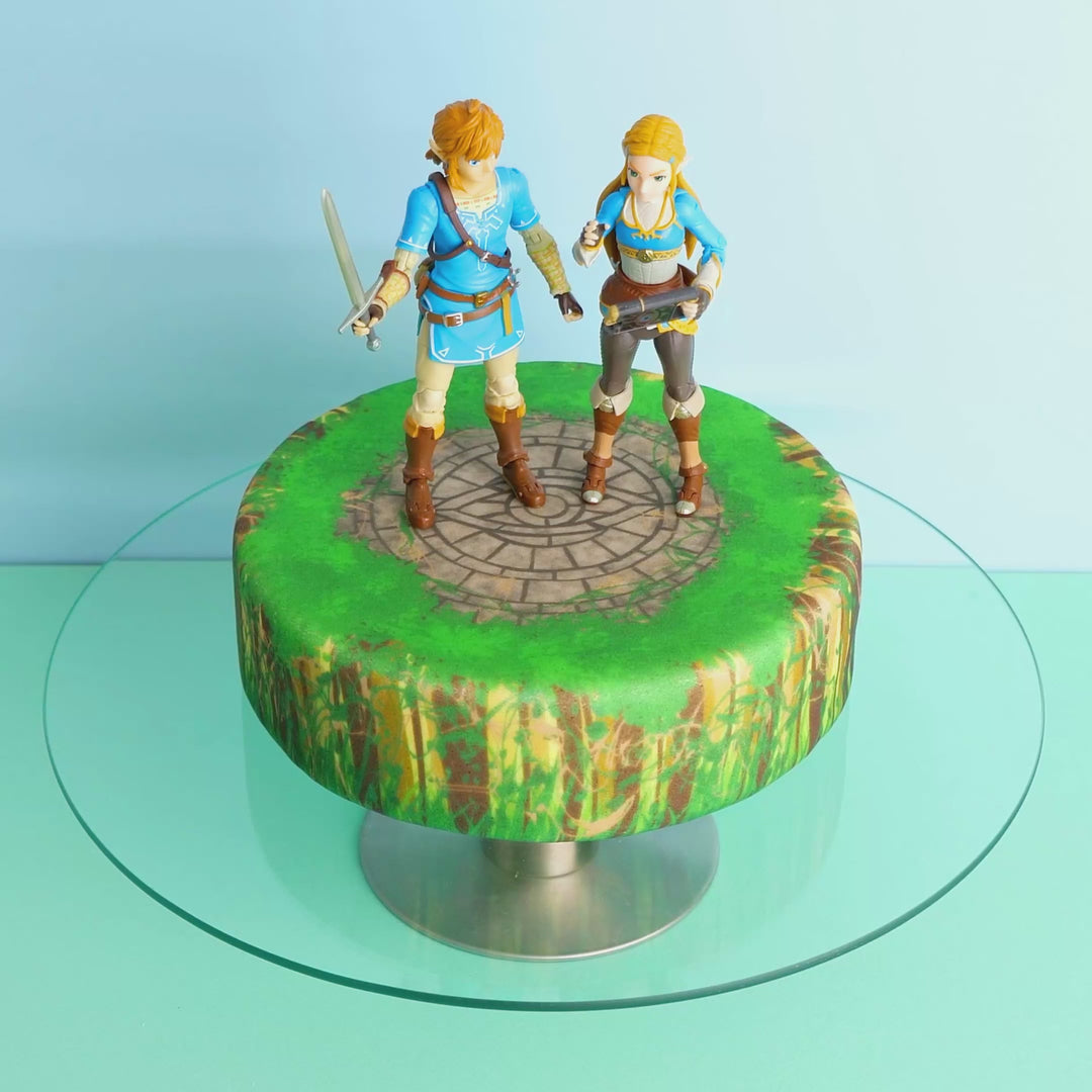 Zelda® & Link® op bosruïne-taart