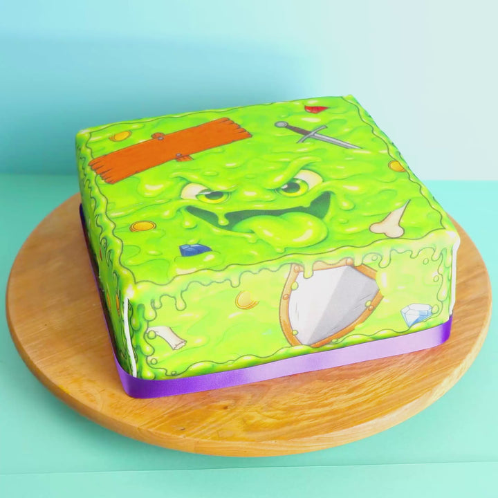 Vierkante Slijmkubus Monstertaart Deluxe