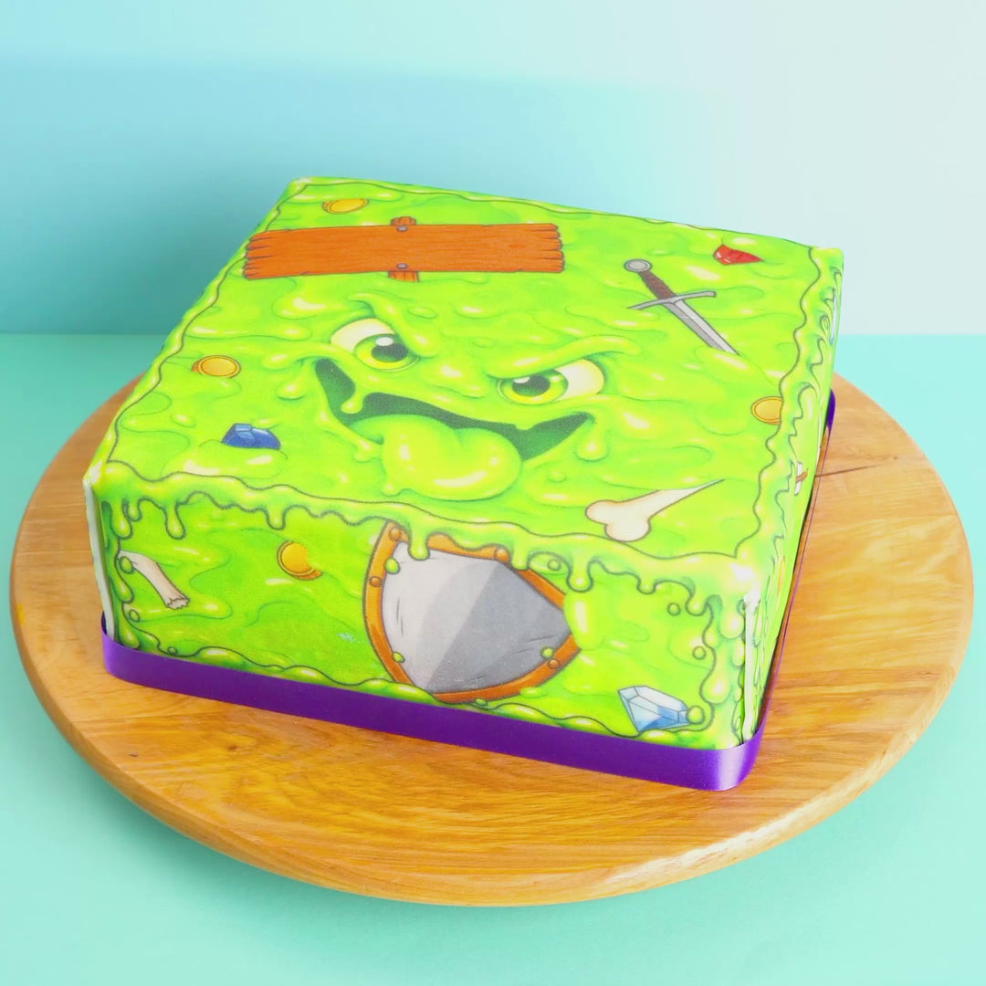 Vierkante Slijmkubus Monstertaart Deluxe