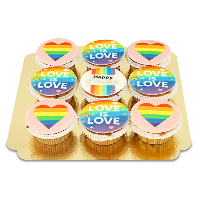 Happy Pride Cupcakes (9 stuks)