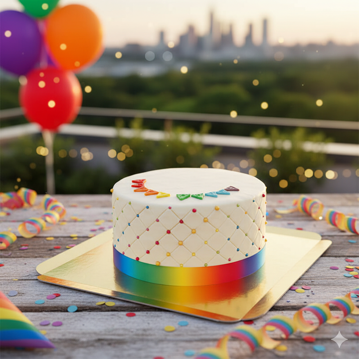 Luxe pride taart - dubbele hoogte