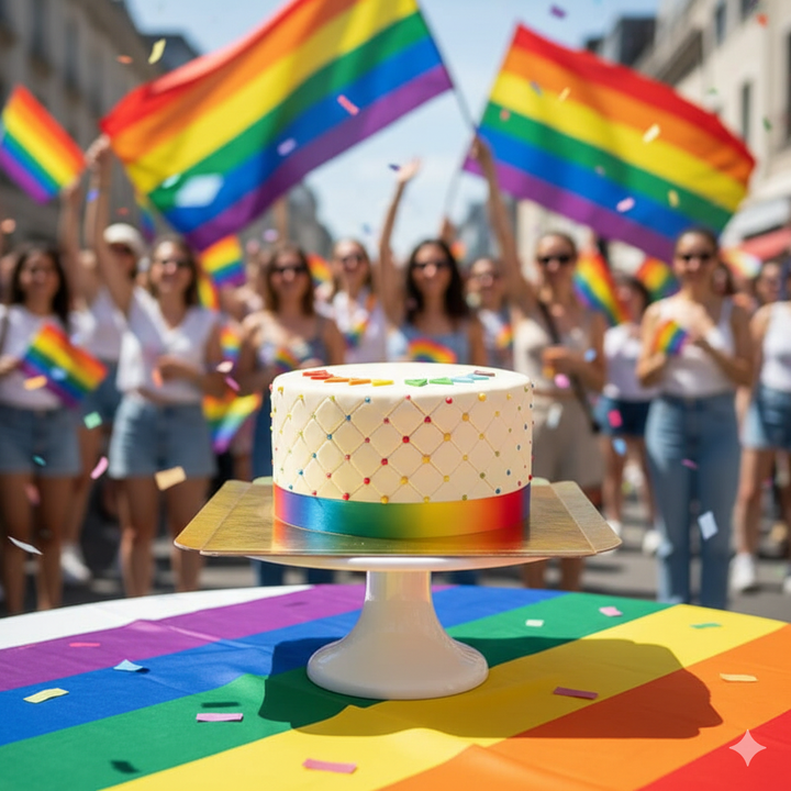 Luxe pride taart - dubbele hoogte