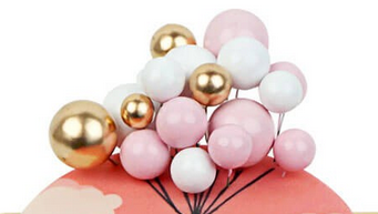 Kugeln Weiß rosa gold