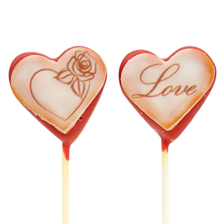Valentijnsdag hartvormige Cake Pops Rood (12 Stuks)