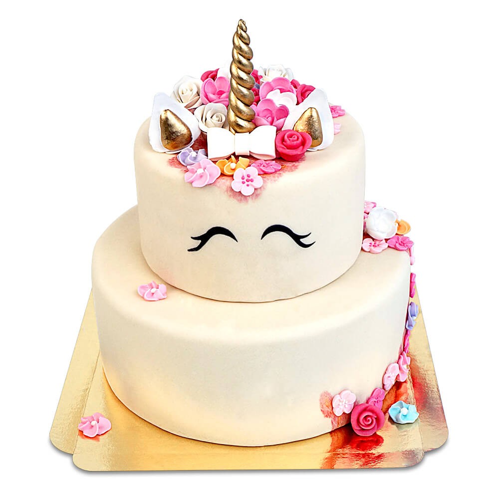 Tweelaagse Eenhoorn Deluxe-taart