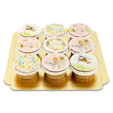 Bloemige Prinses Lillifee cupcakes (9 stuks)